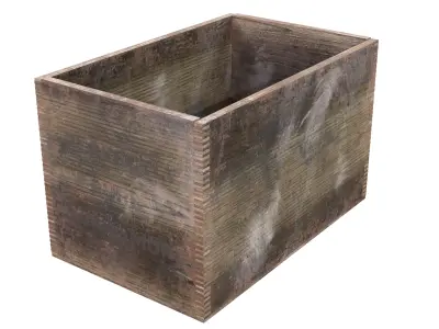 Wooden Cinnamon box Low-poly 3D model