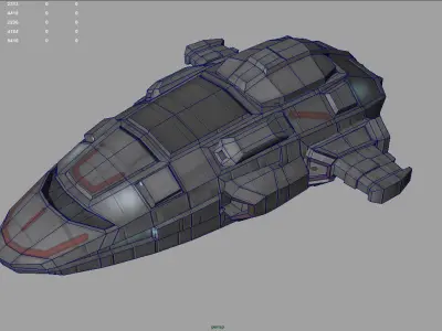 Private Spaceship LP Low-poly 3D model