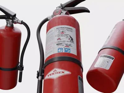 Fire Extinguisher Low-poly 3D model 28