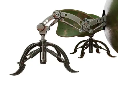  Atomic Heart  Jungle-Worn Mechanical Robot Low-poly 3D model