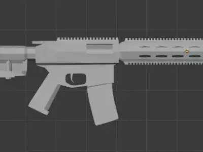 Free Custom AR-15 Free low-poly 3D model