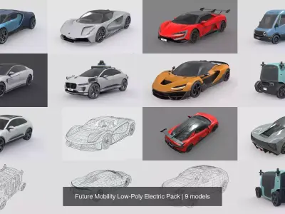 Future Mobility Low-Poly Electric Pack