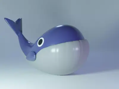 Little Whale Free low-poly 3D model