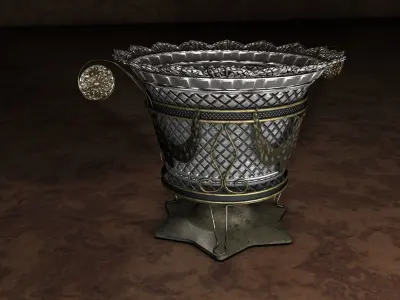Retro  Candy Bowl  bronze crystal  3D model