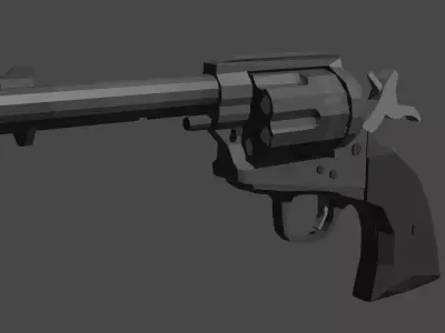 Colt single action army 45 Low-poly 3D model