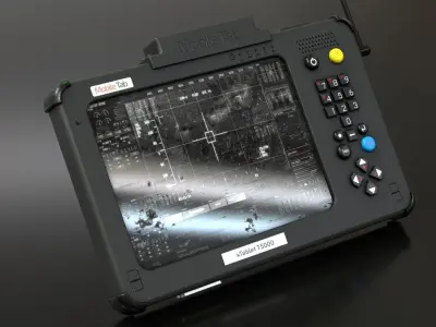 Military Tablet PC Console Low-poly 3D model