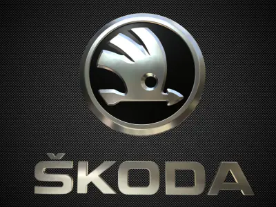 skoda logo 3D model by 3dlogoman