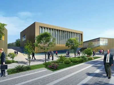 3Dmax fashion city commercial square building 384 3D model