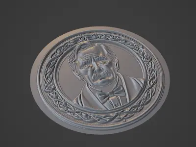 Niels Bohr Medallion 3D print model purchase