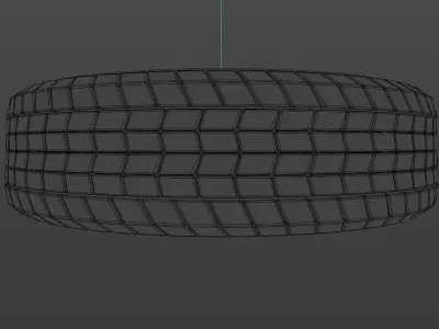 lowpoly tire car wheel Low-poly 3D model