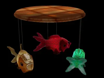Chinese fish  lantern  3D model order