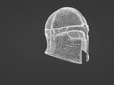 Ancient Warrior Helmet Intricately Engraved Battle Gear   3D model
