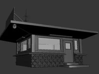 Military post control 3D model