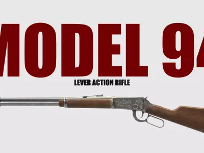 Winchester 1894 Low-poly 3D model