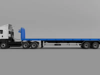ISUZU DECA GXZ 360 10 wheel tractor 3D model