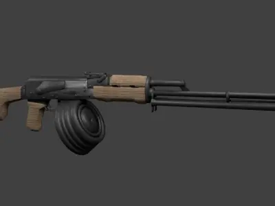 RPK-RPD ak - rifle Low-poly 3D model