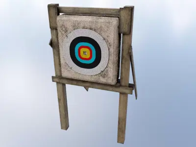 Medieval Archery Shooting Target Free 3D model