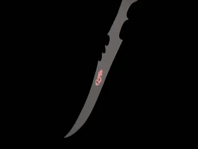 katana samurai sword 3d model pbr textured  High-Quality Asset 3D model