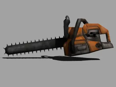 Chainsaw Low Poly Low-poly 3D model
