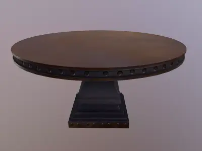  Round Table  Free low-poly 3D model