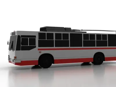 Trolleybus JUMZ-T2-09 Low Low-poly 3D model