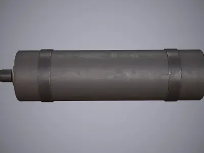 Gastank metal bottle Free low-poly 3D model