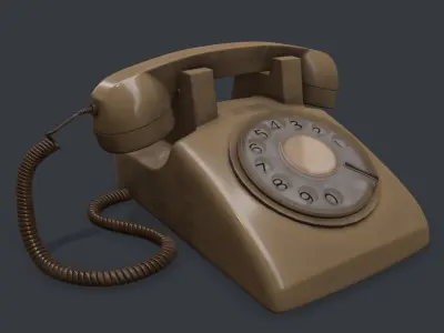 vintage phone Pbr 3D model