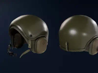 CI9-89-EVO - Combat Vehicle Italy Crewman Helmet low-poly Low-poly 3D model