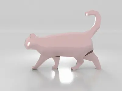 Cat Low-Poly Low-poly 3D model purchase