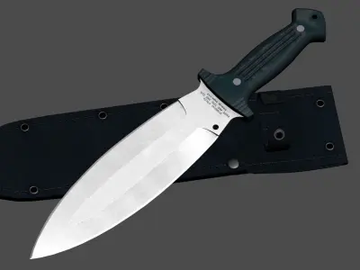 Smatchet knife sheath Low-poly 3D model