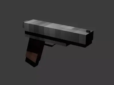 pistol Free low-poly 3D model buy