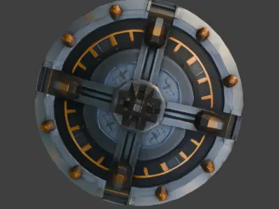 Spaceship  Sci-Fi Game-Ready 3D Model with PBR Textures Low-poly 3D model