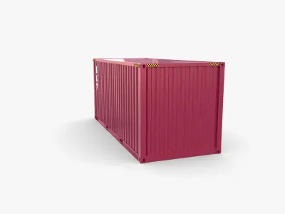 20ft Shipping Container Tex v1 3D model