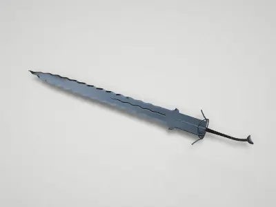 Game asset Elegant Wavy-Blade Weapon 3D model