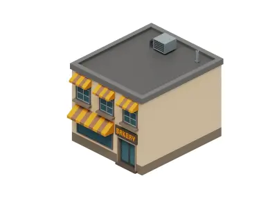 City Buildings Collection Part 1 Low-poly 3D model