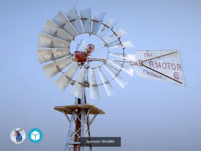 Collection WaterTower WindMill 3D Model Pack