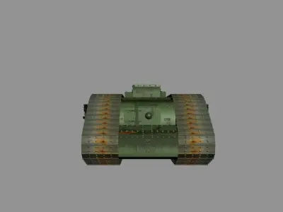 British MKV tank Low-poly 3D model