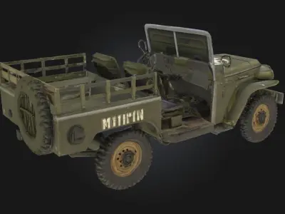 Jeep  Classic Military Vehicle Model for Combat  3D model