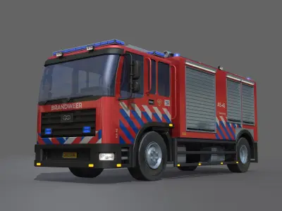 Dutch Firetruck 3D model