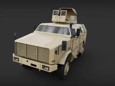 ATF Dingo Military Fighting Vehicle MRAP Low-poly 3D model