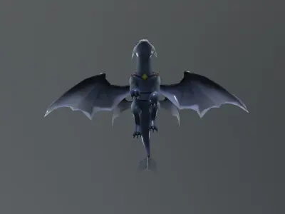 Baby Dragon Train Low-poly 3D model