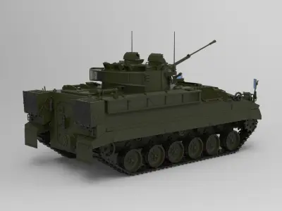Warrior tracked armoured vehicle 3D model