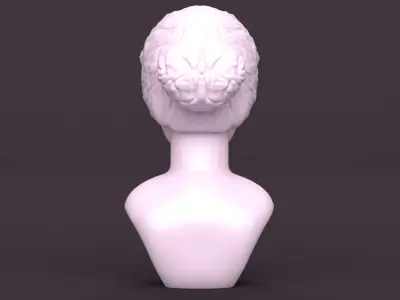 3D antique statue of a female head  3D model