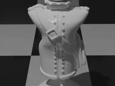 Bishop stylized military uniform XVII-XVIII 3D model