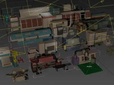 Machines industry 3D 3D model