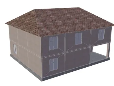 Private house 2 Low-poly 3D model