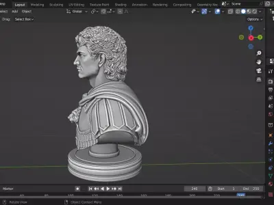 Alexander the Great Macedonian King Chess Piece 3D print model