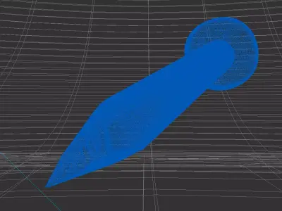 metal nail  3D model