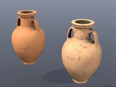 Dressel-28 type Amphora Low-poly 3D model