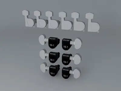 Guitar parts 2 Free 3D model
